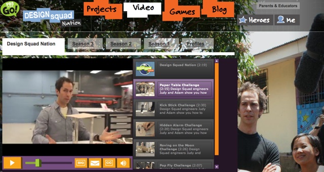 Design Squad video page